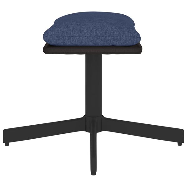 vidaXL Stolček za noge moder 60x60x36 cm blago in umetno usnje