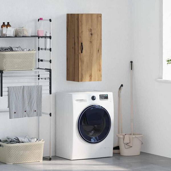 vidaXL Stenska omara Umetni hrast 34,5 x 34 x 90 cm Konstruiran les