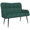 vidaXL Kavč za 2 osebi Temno zelena 115 x 61 x 87 cm Blago