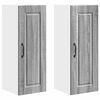 vidaXL Omarica na steni PORTO 2 pcs Siva Sonoma 30 x 31 x 80 cm