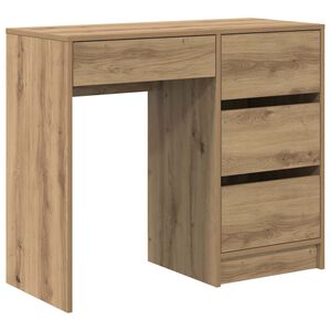 vidaXL Miza Umetni hrast Inženirski les 90 x 37.5 x 75 cm