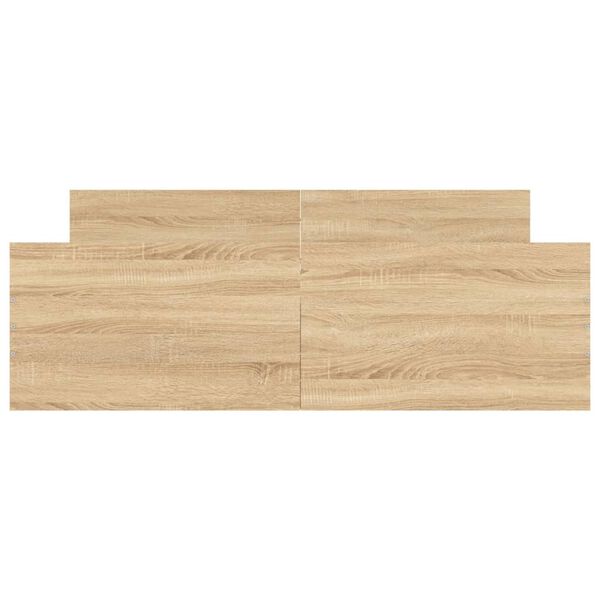 vidaXL Posteljni okvir z vzglavjem in vznožjem sonoma hrast 140x190 cm