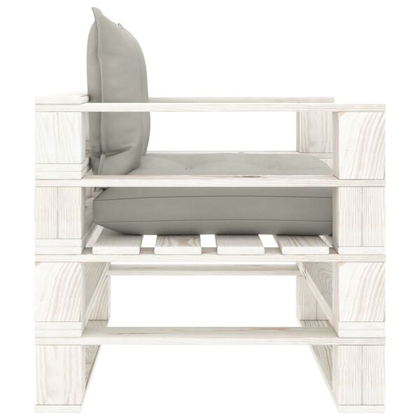 vidaXL Vrtna sedežna garnitura iz palet 6-delna s taupe blazinami les