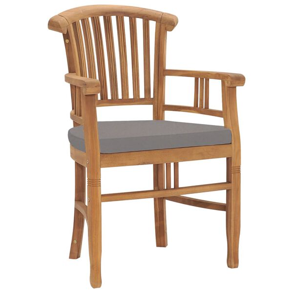 vidaXL Vrtna jedilna garnitura 5-delna z blazinami trdna tikovina