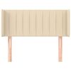 vidaXL Vzglavje z u&scaron;esi krem 93x16x78/88 cm blago