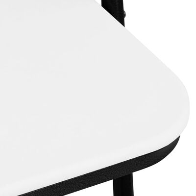 vidaXL Zložljivi vrtni stoli 4 kosi HDPE beli