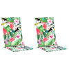 vidaXL Blazine za vrtne stole 2 kosa večbarvne 120x50x3 cm blago