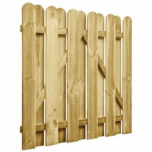 vidaXL Vrtna vrata 100 x 100 cm Trdna borovina Zelena