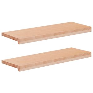 vidaXL Stopnice 2 kos 70 x 25 x 2 cm Naravna Trda bukovina