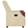 vidaXL Električni naslanjač krem tkanina