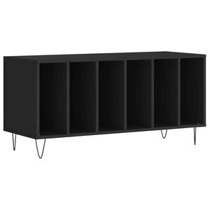 vidaXL Omarica za gramofonske plo&scaron;če črna 100x38x48 cm inženirski les