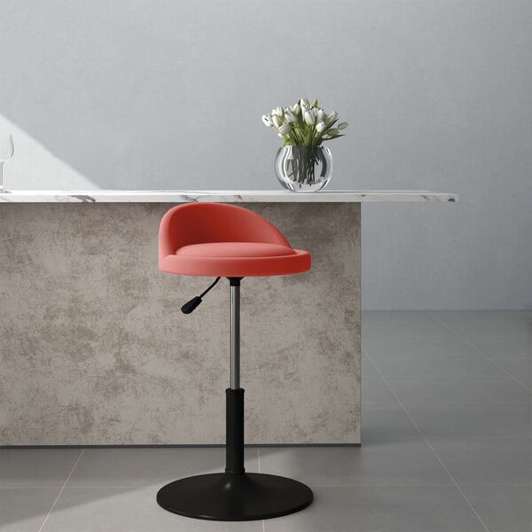 vidaXL Vrtljiv jedilni stol roza žamet