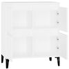 vidaXL Komoda bela 60x35x70 cm inženirski les
