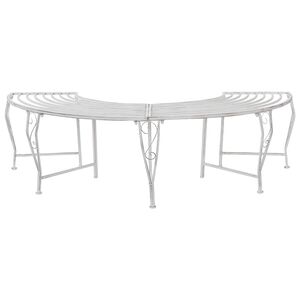 vidaXL Banka Dreves 4-&Scaron;tevilo sedežev 160 x 80 x 44 cm Jeklo