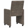 vidaXL Jedilni stoli s kolesi 2 pcs Temno siva 57 x 66 x 94 cm