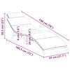 vidaXL Vrtna ležalnika Rjava 198 x 55 x 58,5 cm Trden tikov les
