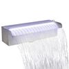 vidaXL Pravokotna fontana za bazen LED slap nerjaveče jeklo 30 cm