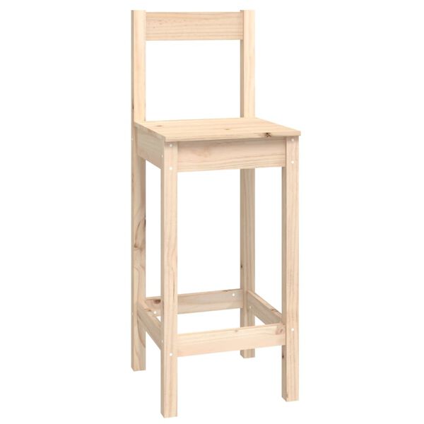 vidaXL Barska garnitura 9-delna trdna borovina