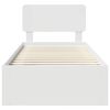 vidaXL Konstrukcija postelje Bela 90 x 190 cm Masivno borovo les