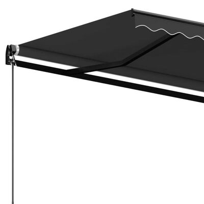 vidaXL Ročno zložljiva tenda 500x350 cm antracitna
