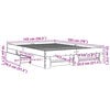 vidaXL Posteljni okvir brez vzmetnice hrast 140x190 cm inženirski les