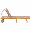 vidaXL Ležalnik z blazino Taupe Masiven les akacije