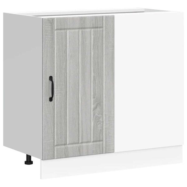 vidaXL Spodnja kuhinjska omarica Lucca siva sonoma inženirski les