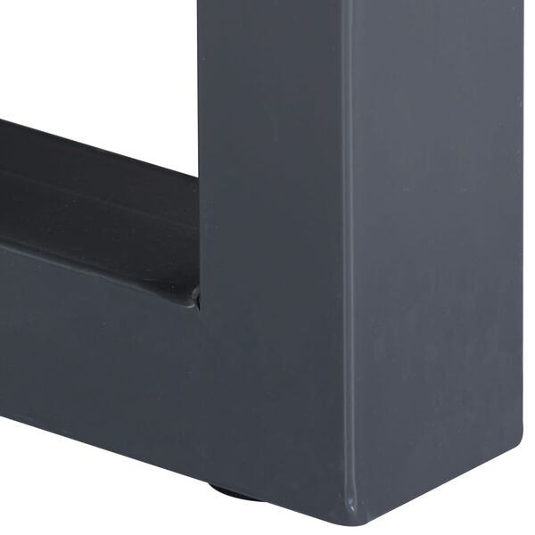 vidaXL Klubska mizica z živimi robovi siva 60x60x40 cm akacijev les