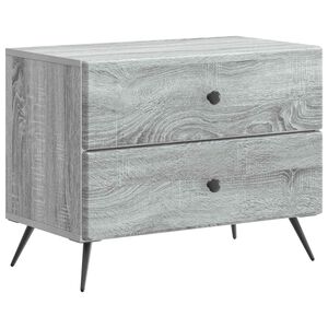 vidaXL Nočna omarica Siva Sonoma 62 x 34,5 x 47,5 cm Inženirski les
