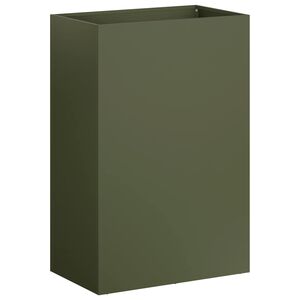 vidaXL Vrtni lonček Olivno zelena 50 x 40 x 75 cm Mlinjeni jeklo