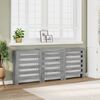 vidaXL Pokrov za radiator siv sonoma 205x21,5x83,5cm inženirski les