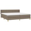 vidaXL Box spring postelja z vzmetnico taupe 180x200 cm blago