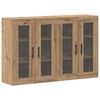 vidaXL Ogreti omarice 2 pcs Artisan hrast in črna 69,5 x 34 x 90 cm