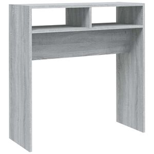 vidaXL Konzolna mizica siva sonoma 78x30x80 cm konstruiran les