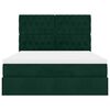 vidaXL Otomanski posteljni okvir z vzmetnicami zelen 140x190cm žamet