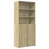 vidaXL Visoka omara sonoma hrast 80x42,5x185 cm inženirski les