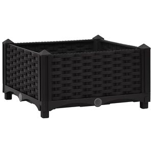 vidaXL Visoka greda 40x40x23 cm polipropilen
