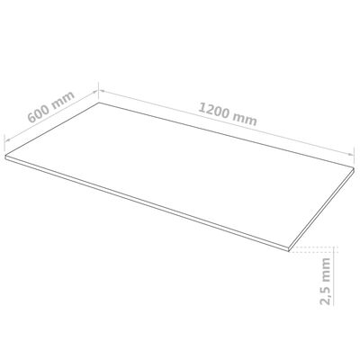 vidaXL MDF Plošče pravokotne 120x60 cm 2,5 mm 5 kosov