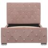 vidaXL Posteljni okvir roza žamet 90x200 cm