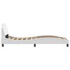 vidaXL Posteljni okvir Dover bel 90x200 cm blago