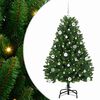 vidaXL Umestno božično drevo 150 cm 150 LED Toplo bela PVC in jeklo