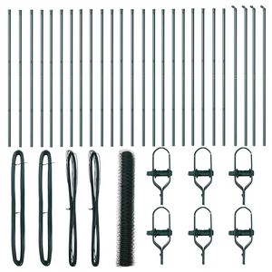 vidaXL Heksagonalna podpora za ograjo 50 x 1,2 m Jeklo s PVC premazom