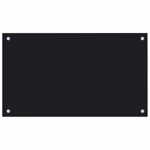 vidaXL Kuhinjska za&scaron;čitna obloga črna 70x40 cm kaljeno steklo