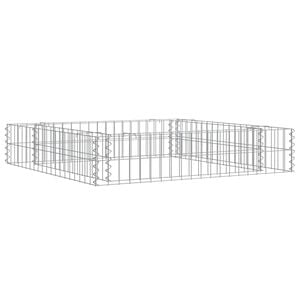 vidaXL Visoka greda gabion pocinkano jeklo 100x100x20 cm