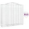 vidaXL Obokane gabion ko&scaron;are 13kosi 200x50x180/200 cm pocinkano železo