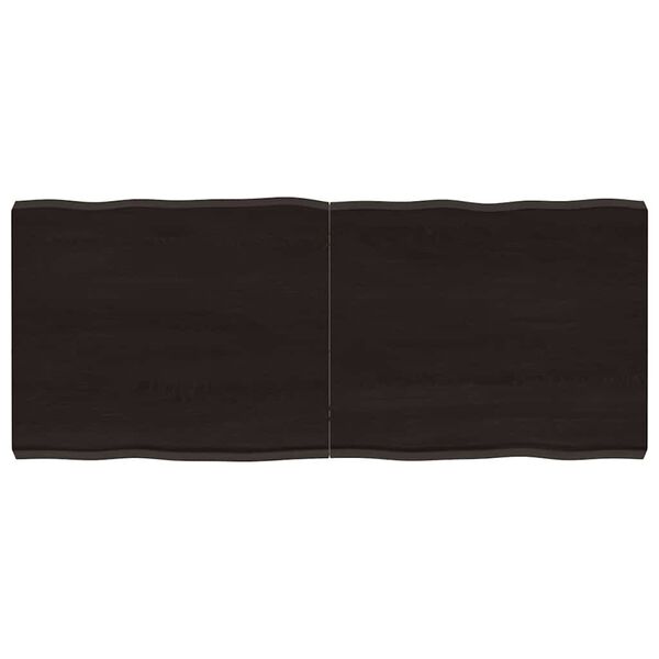 vidaXL Mizna plošča te. rjava 120x50x(2-6)cm obdelana trdna hrastovina