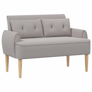 vidaXL Dvojnica s gumbi Svetlo siva 117 x 67 x 77 cm Boucl&eacute;