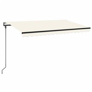 vidaXL Avtomatsko zložljiva tenda 450x300 cm krem