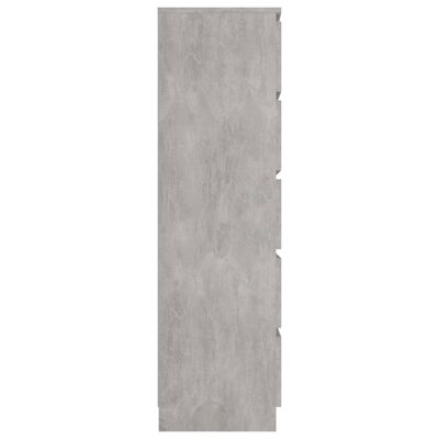 vidaXL Predalnik betonsko siv 60x35x121 cm iverna plošča