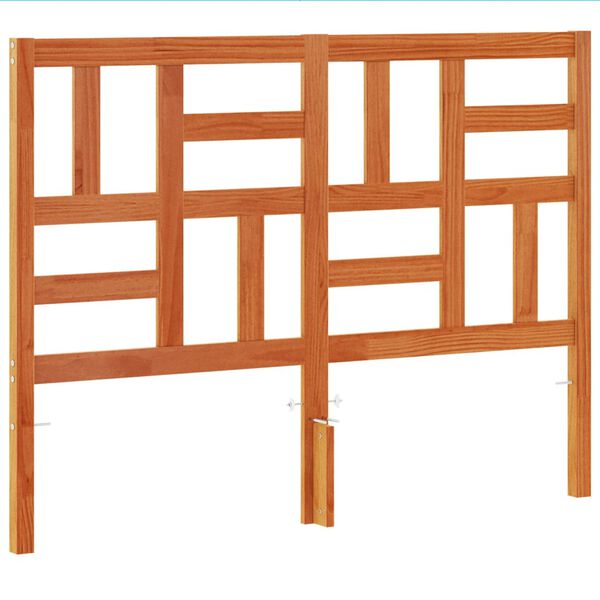 vidaXL Vzglavje vo&scaron;čeno rjava 180 cm trdna borovina